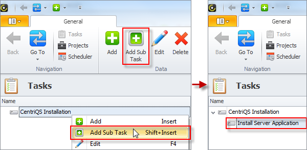 task breakdown add sub task