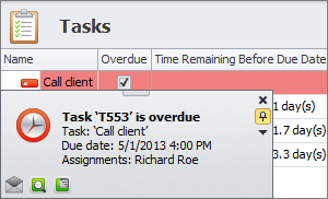 tracking task overdue