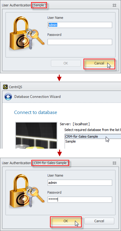 using database cancel auto connection